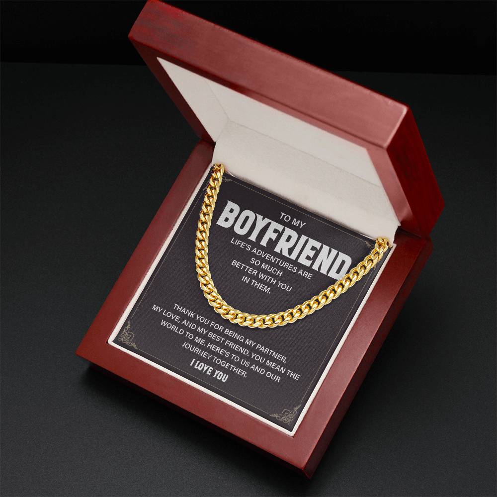 Boyfriend Gift Necklace – Adventure Card & Box