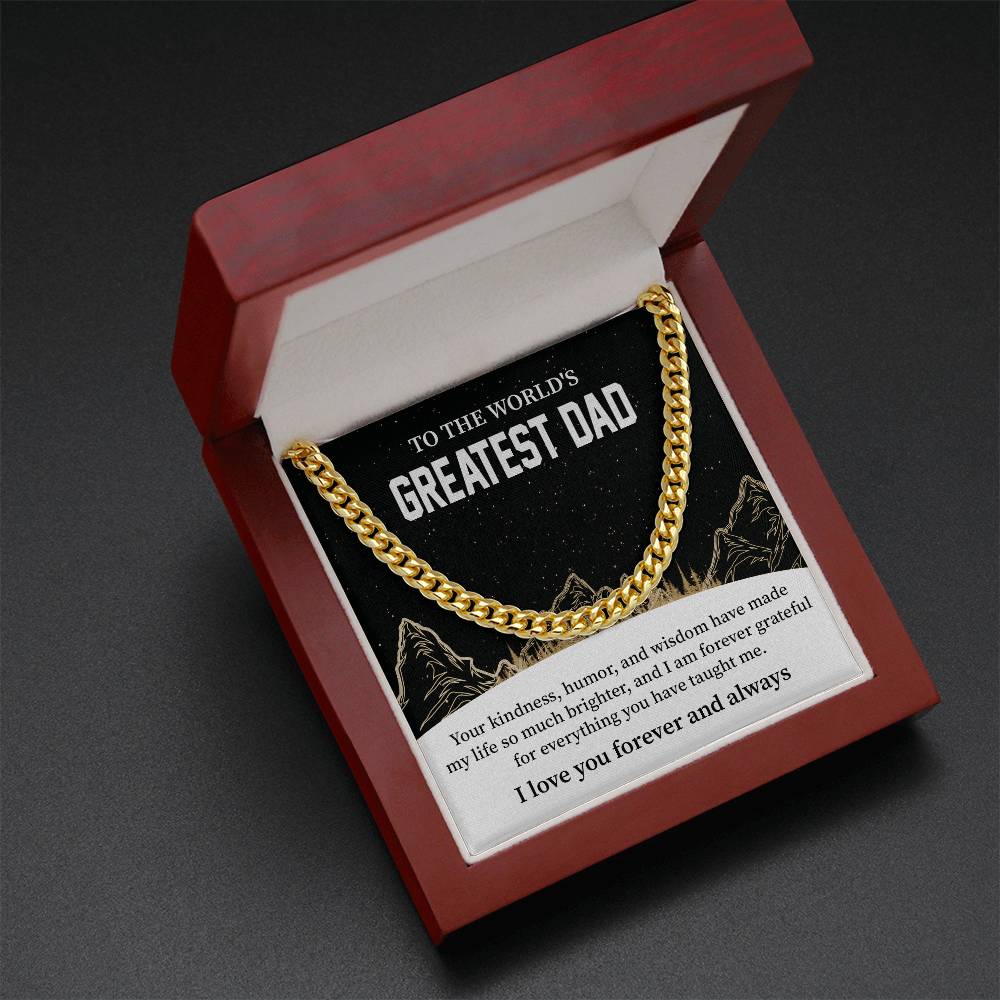 To The World's Greatest Dad with Gratitude Message Card