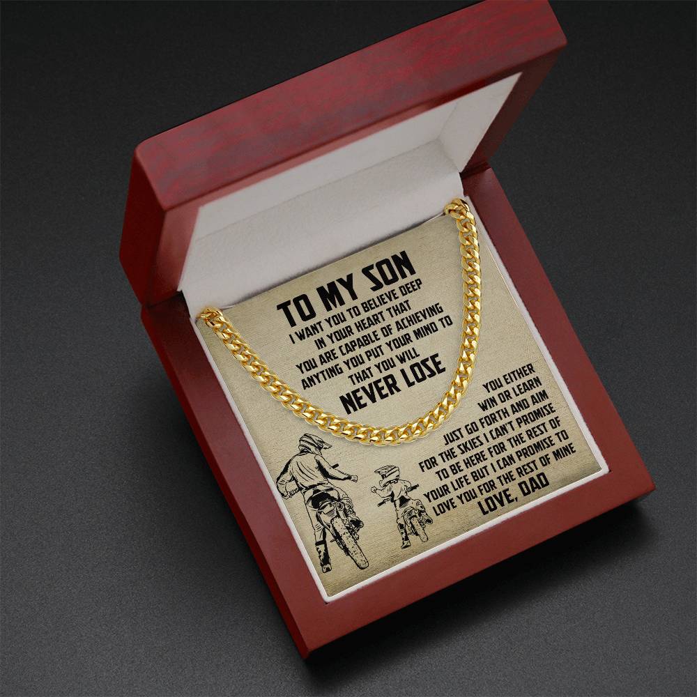 To My Son Win Or Learn love From Dad - Birthday Gifts With Sentimental Message Card