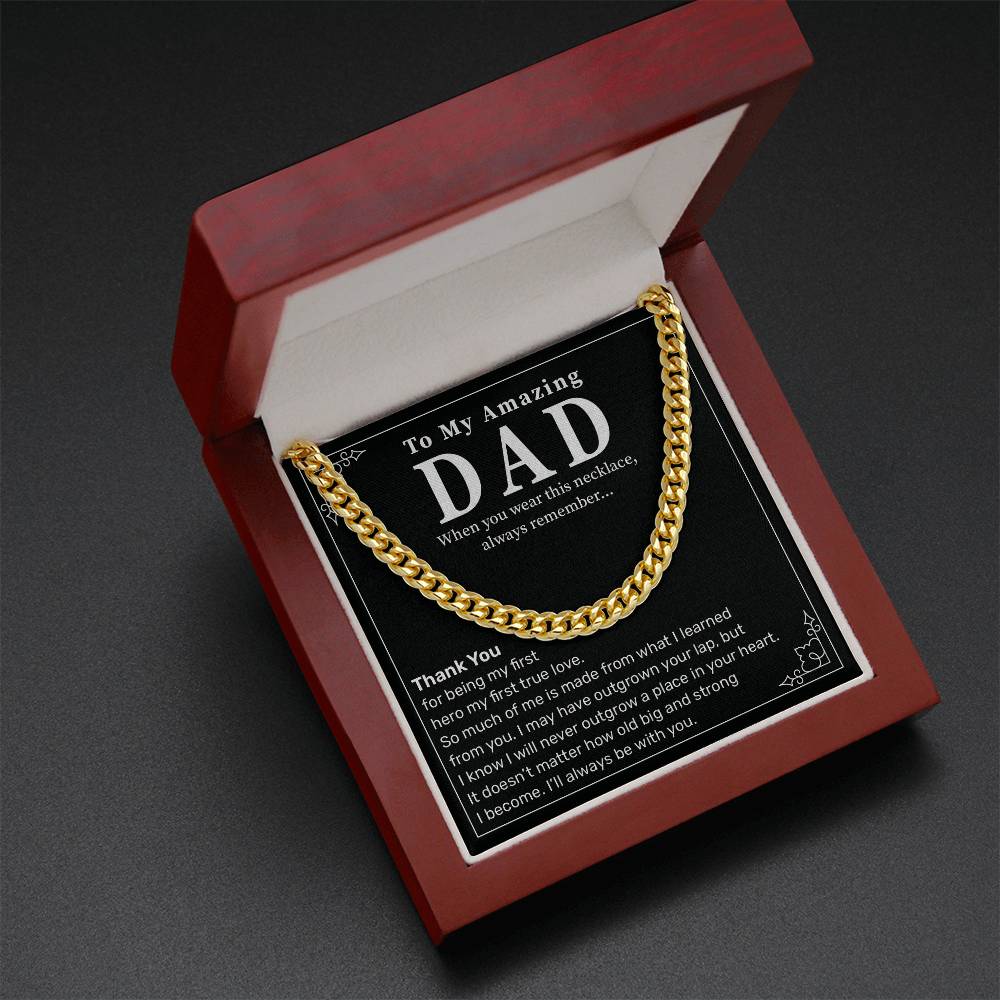 Dad Necklace Gift from Daughter with Emotional Message