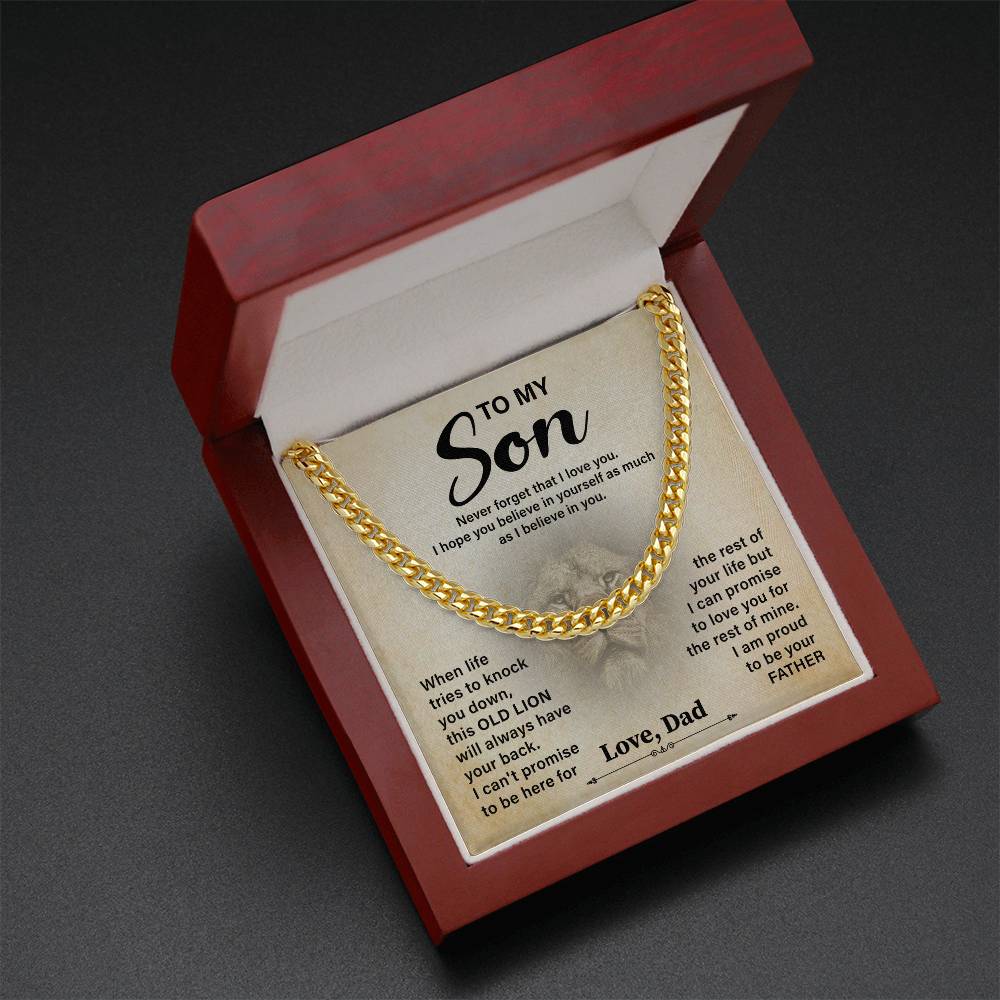 To My Son Never Forget That I Love You - Necklace Gift For Birthday Valentine's Day With Heartfelt Message