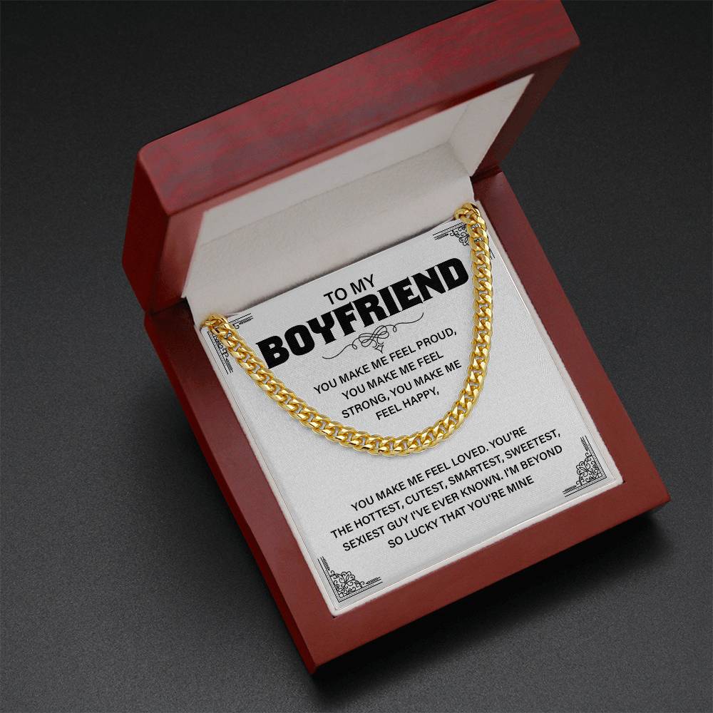 Cute Boyfriend Necklace Gift – Card & Gift Box
