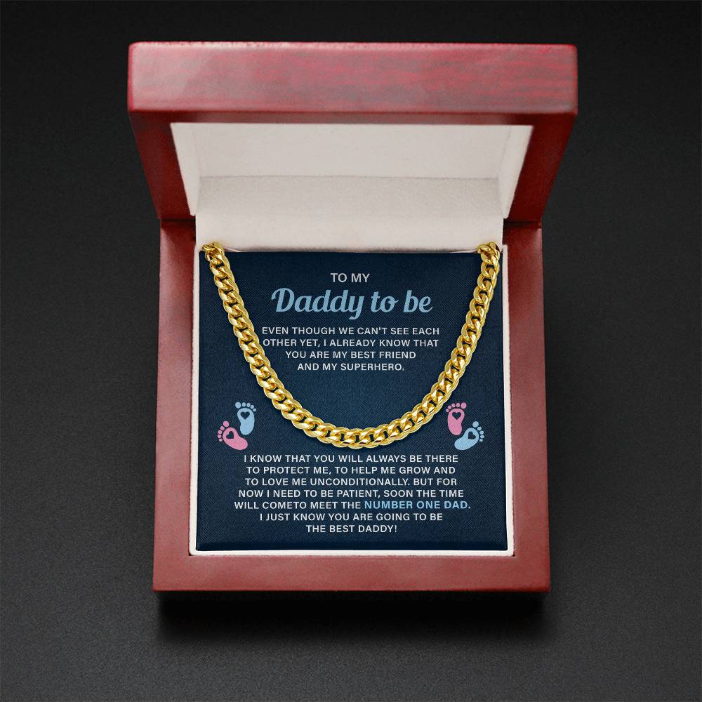 Daddy To Be Necklace Gift From Bump With Message Card