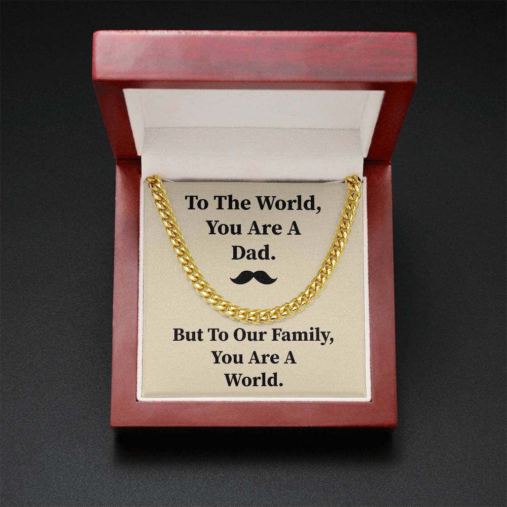 Dad Necklace Gift from Children with Message Card