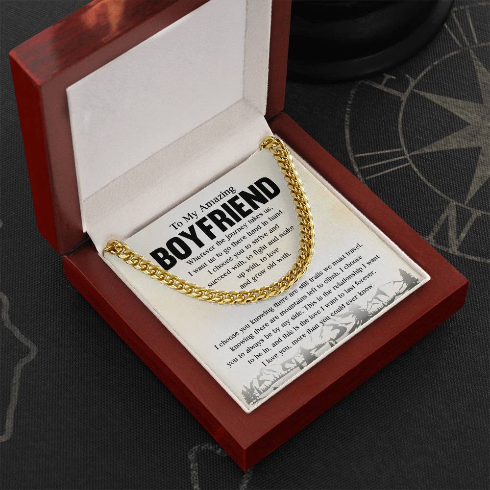 To My Amazing Boyfriend Necklace – Love and Journey Gift