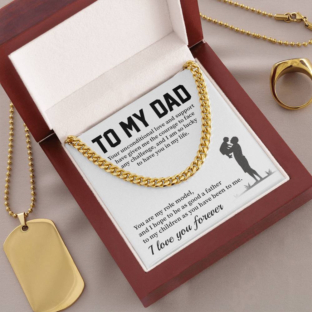 Necklace For Dad From Son With Message Card