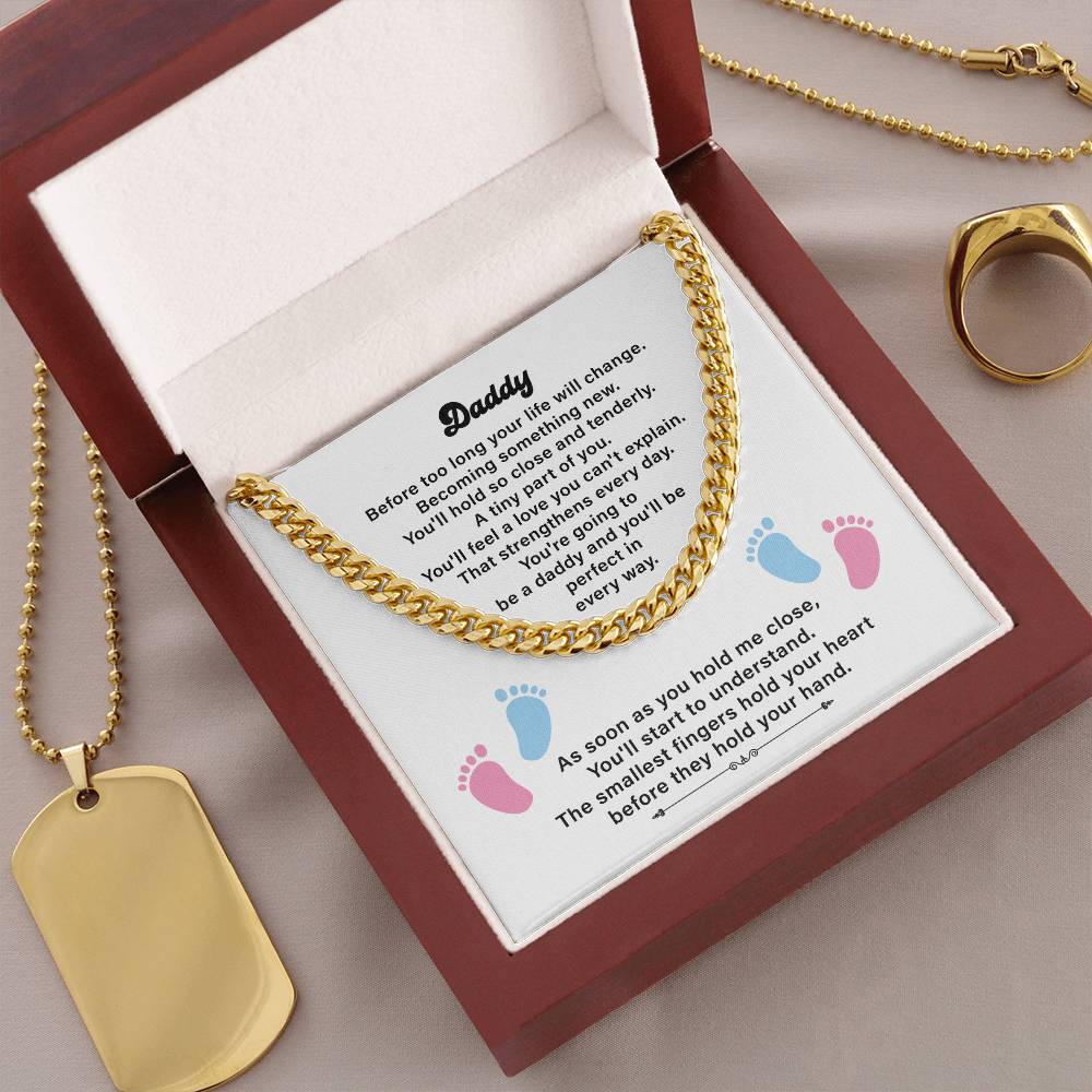 Necklace Gift for Expecting Father With Message Card