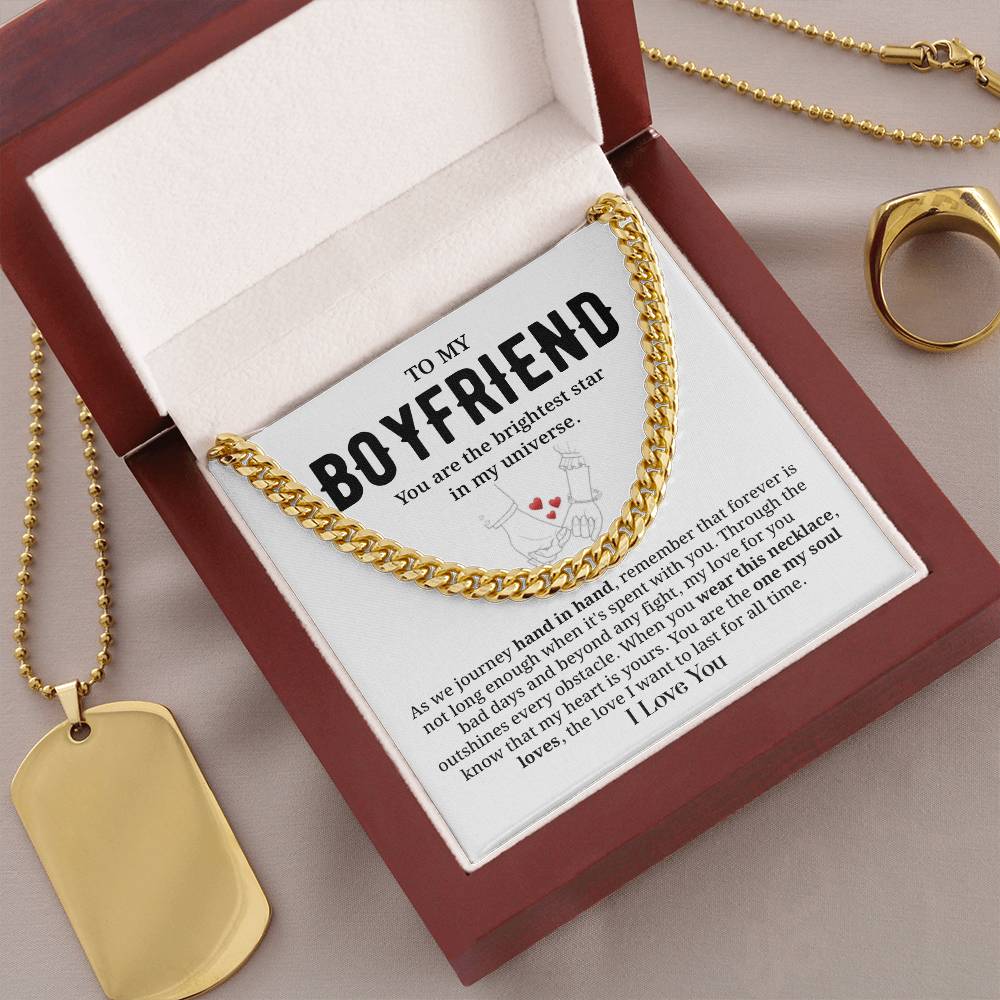 Boyfriend Necklace Gift – Brightest Star Message Card