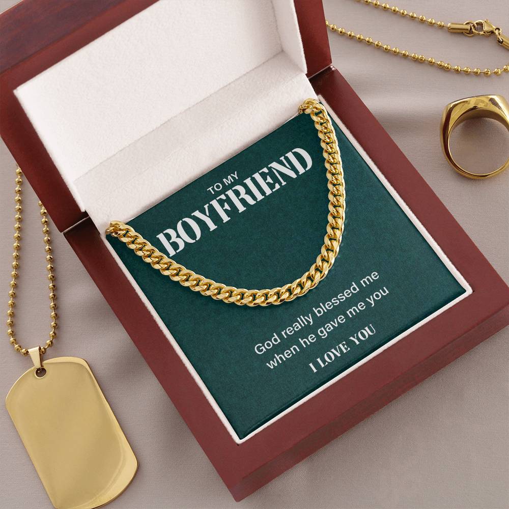 Boyfriend Gift from Girlfriend – Faith Message Chain Box