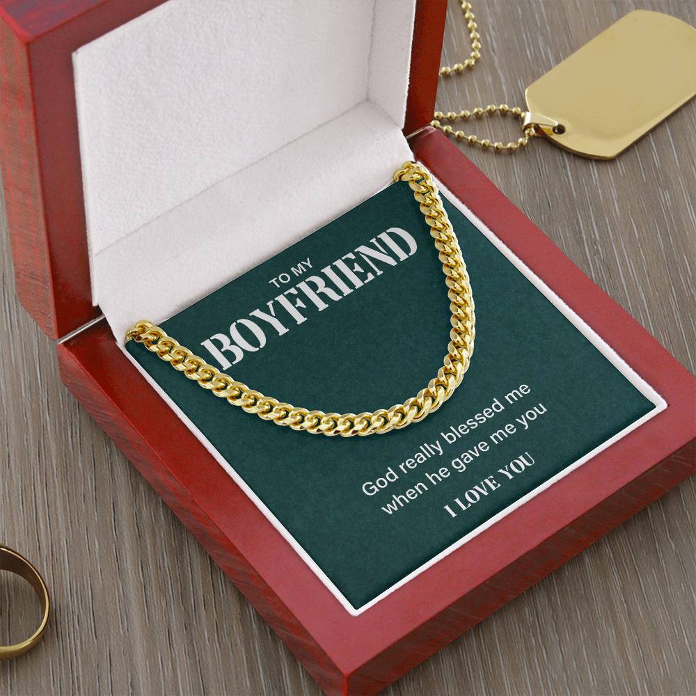 Boyfriend Gift from Girlfriend – Faith Message Chain Box