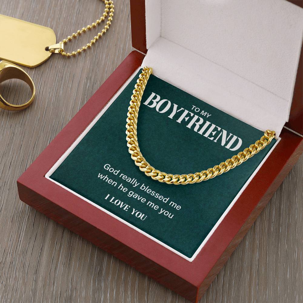 Boyfriend Gift from Girlfriend – Faith Message Chain Box