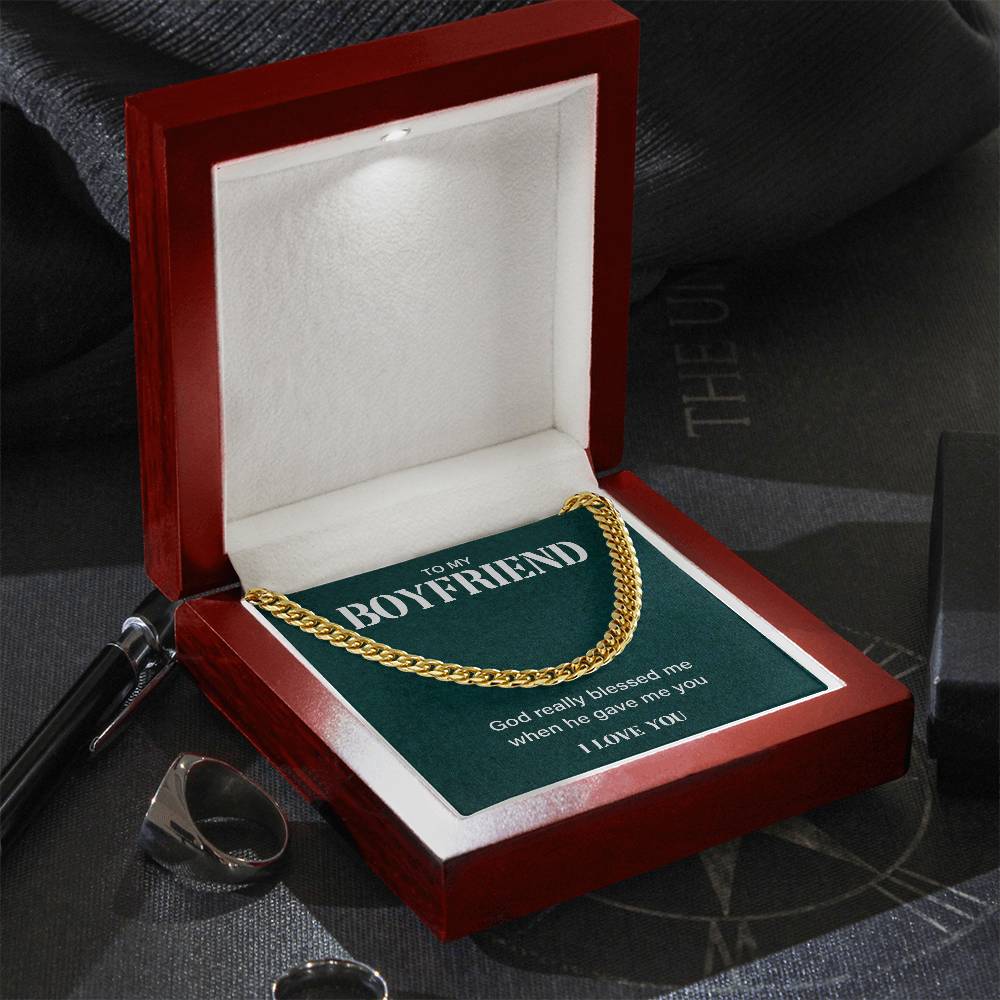 Boyfriend Gift from Girlfriend – Faith Message Chain Box