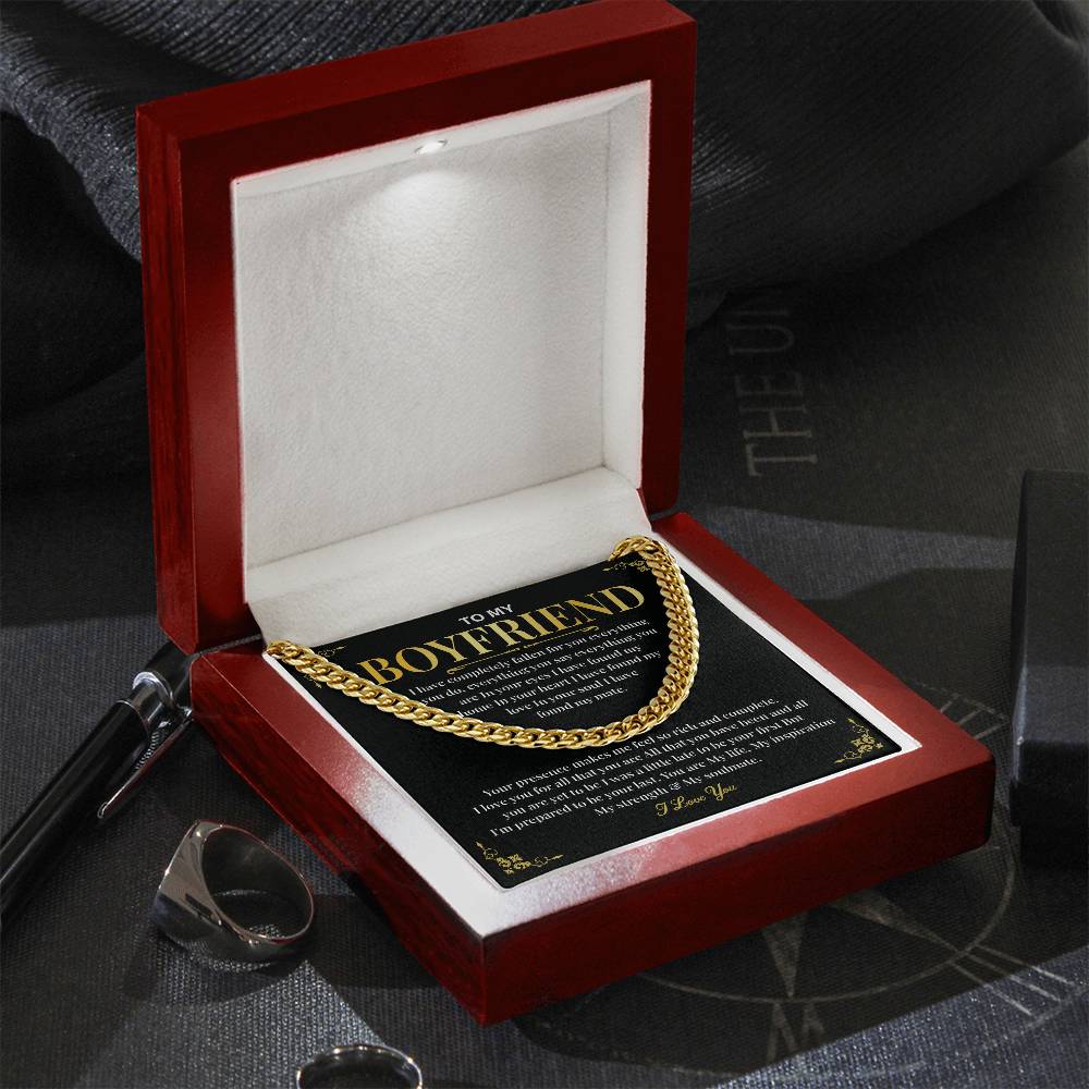 Cuban Chain Gift for Boyfriend – Love Message Card