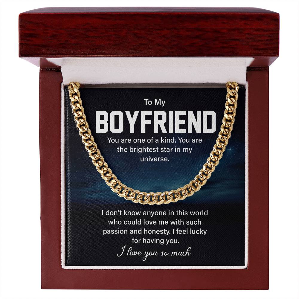 Boyfriend Gift Necklace for Him – with Message Card