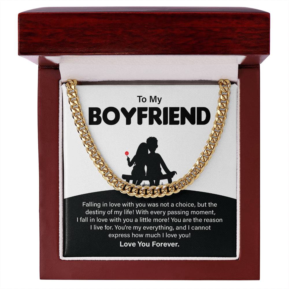 Boyfriend Necklace Gift with Message Card & Gift Box