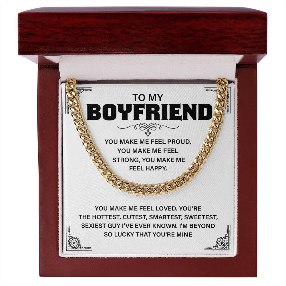 Cute Boyfriend Necklace Gift – Card & Gift Box