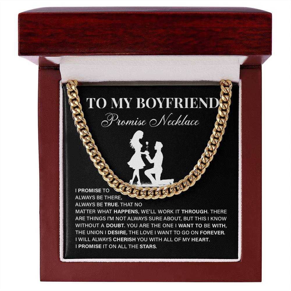 To My Boyfriend Promise Necklace Gift