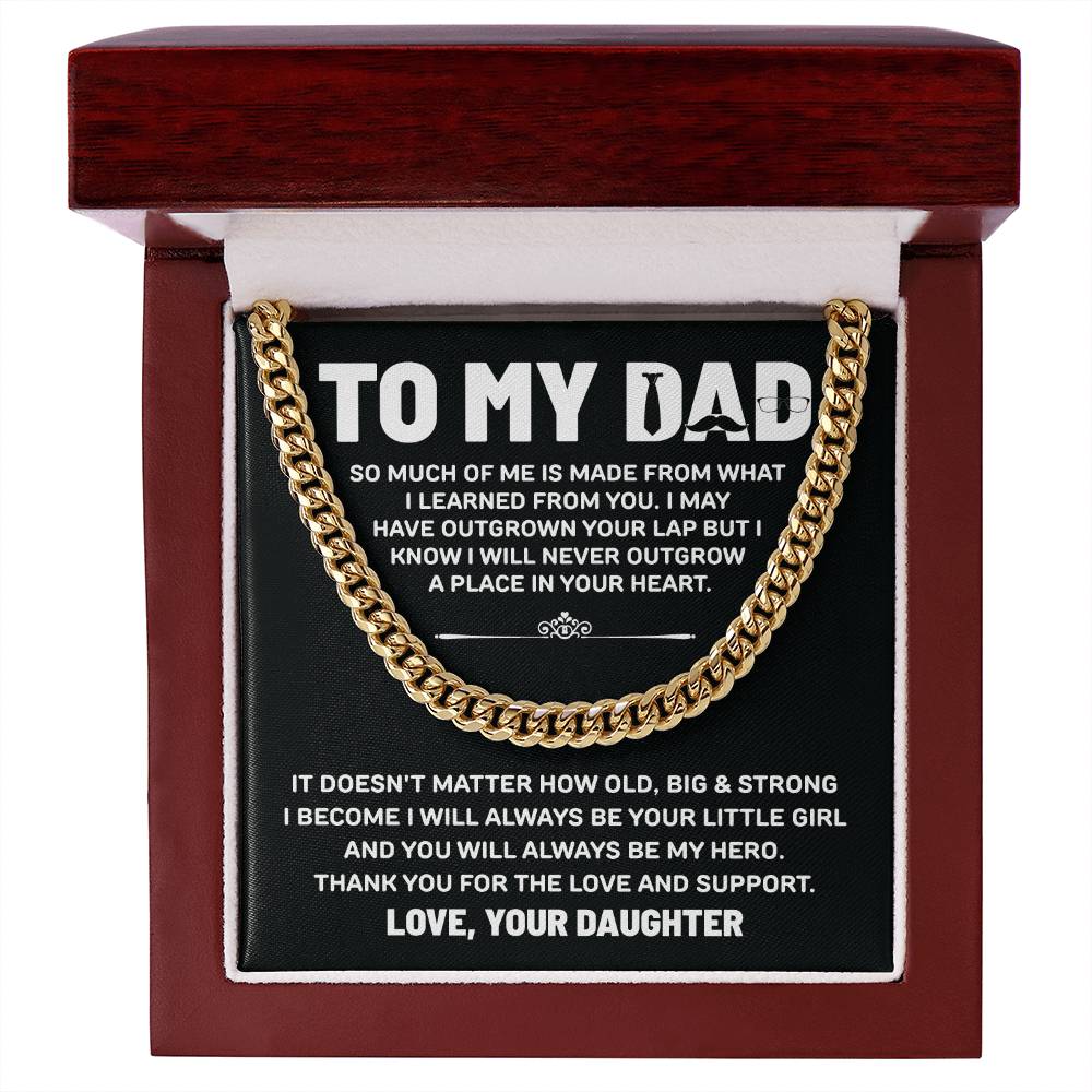 Gift for Dad from Elder Daughter with Sentimental Message Card