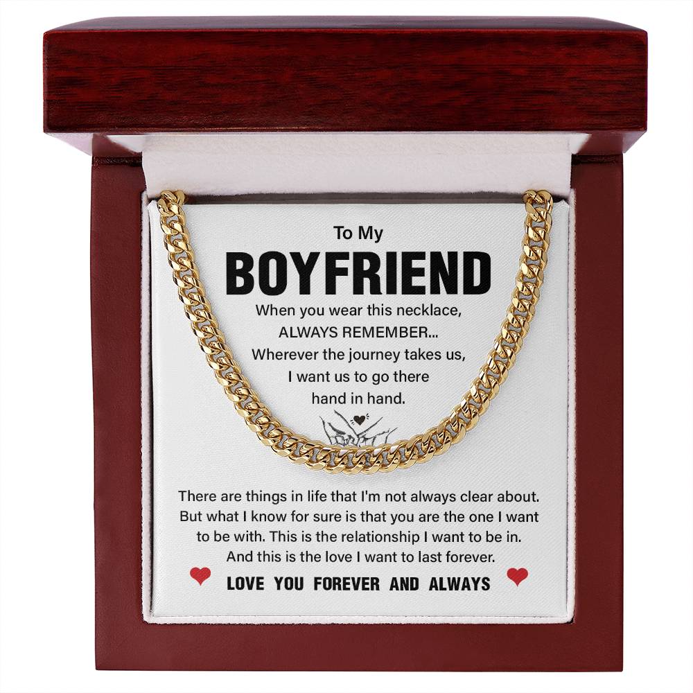 Boyfriend Necklace Gift with Message Card & Gift Box