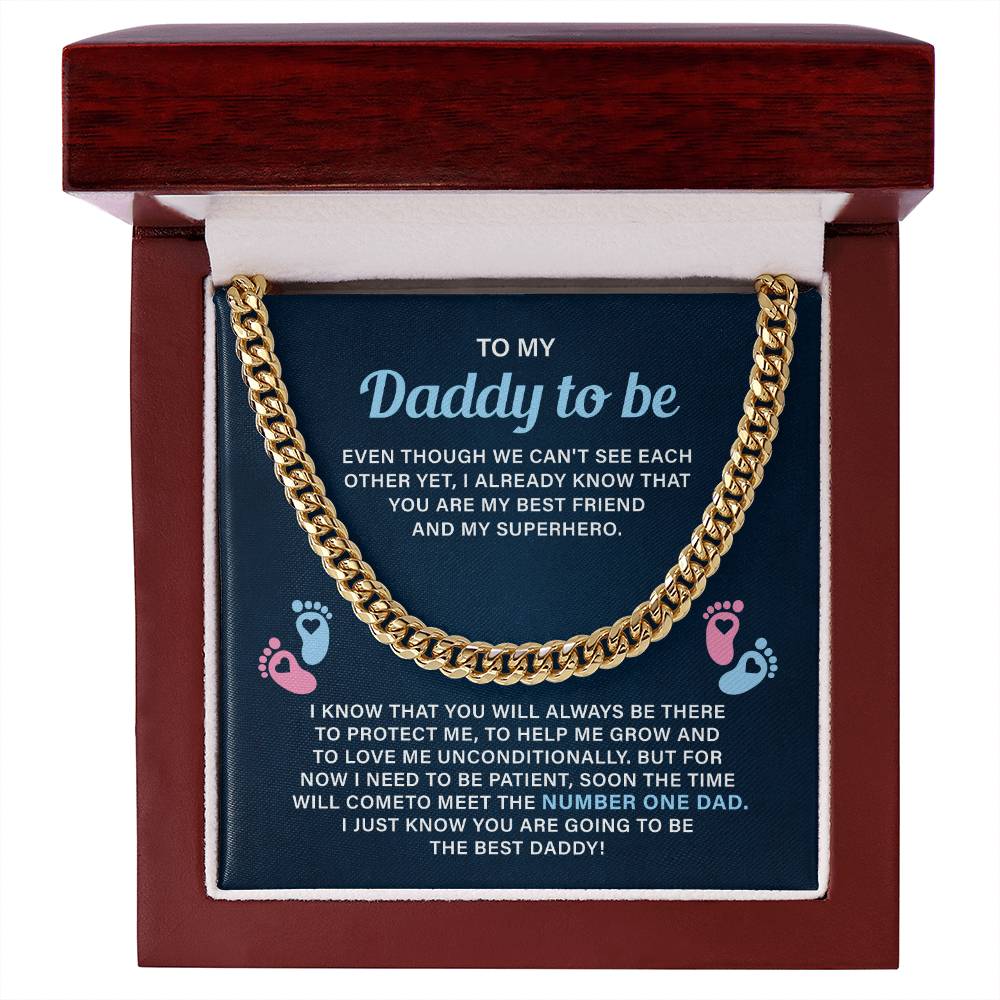 Daddy To Be Necklace Gift From Bump With Message Card