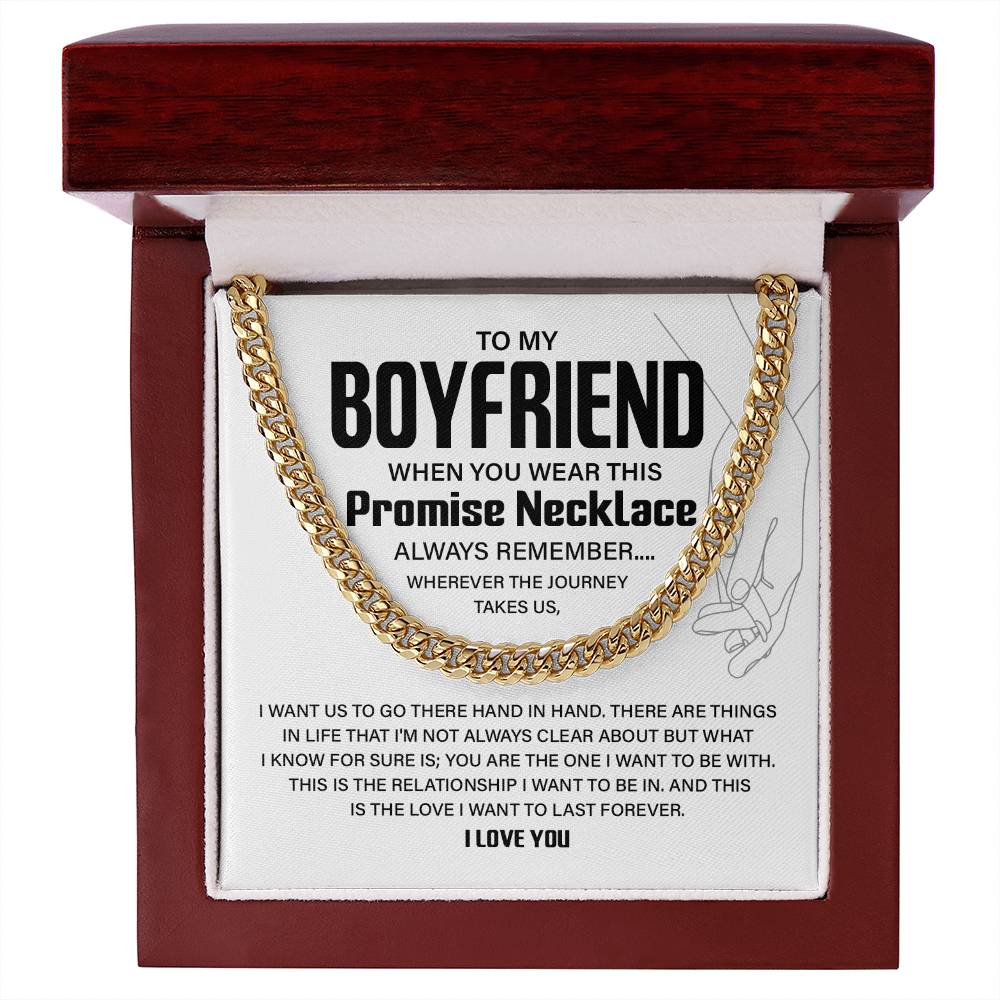 Boyfriend Promise Necklace Chain with Gift Box