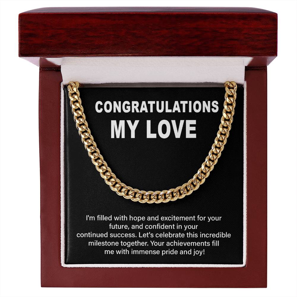 Cuban Chain Congratulations Gift for Him