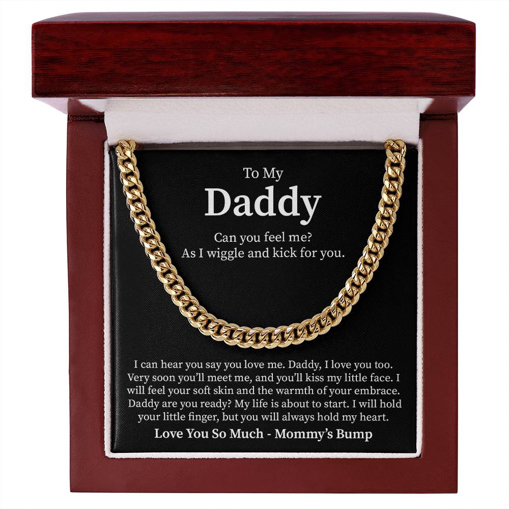 New Dad Necklace Gift From Baby Bump With Message Card