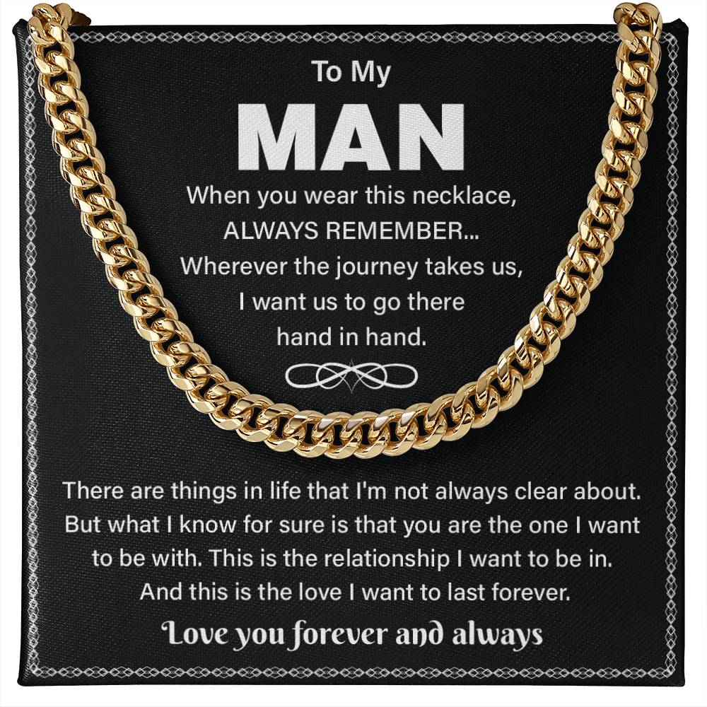 To My Man Promise Necklace – For Men Gift.
