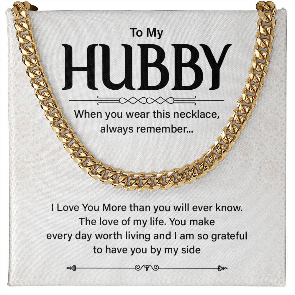 Husband Gift Necklace for Him – with Message Card