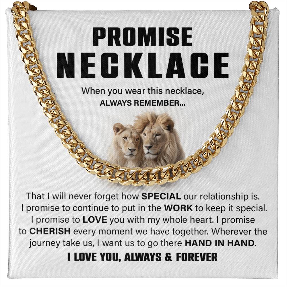 Lion Couple Promise Necklace – For Him.