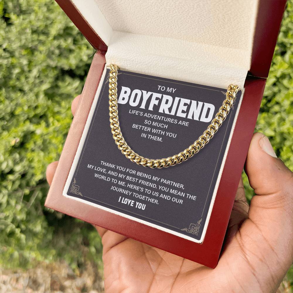 Boyfriend Gift Necklace – Adventure Card & Box