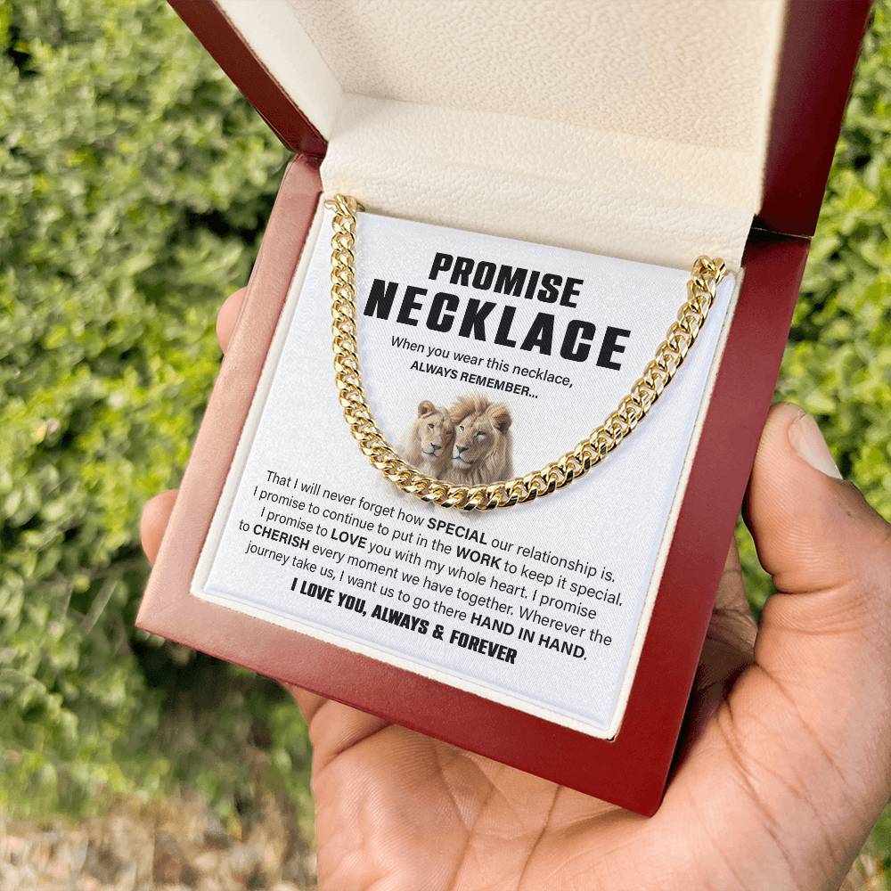 Lion Couple Promise Necklace – For Him.
