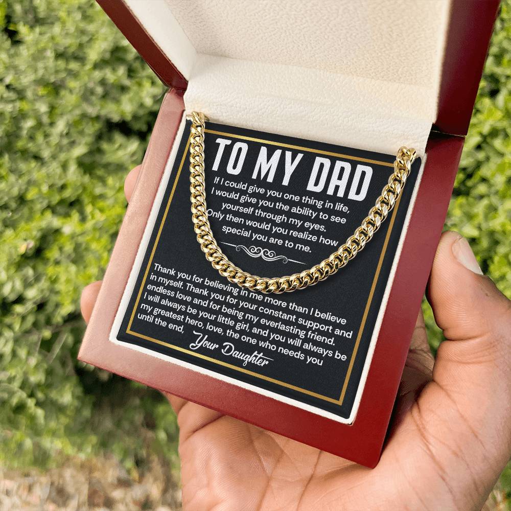 Dad Chain Gift from Favorite Daughter with Sentimental Card