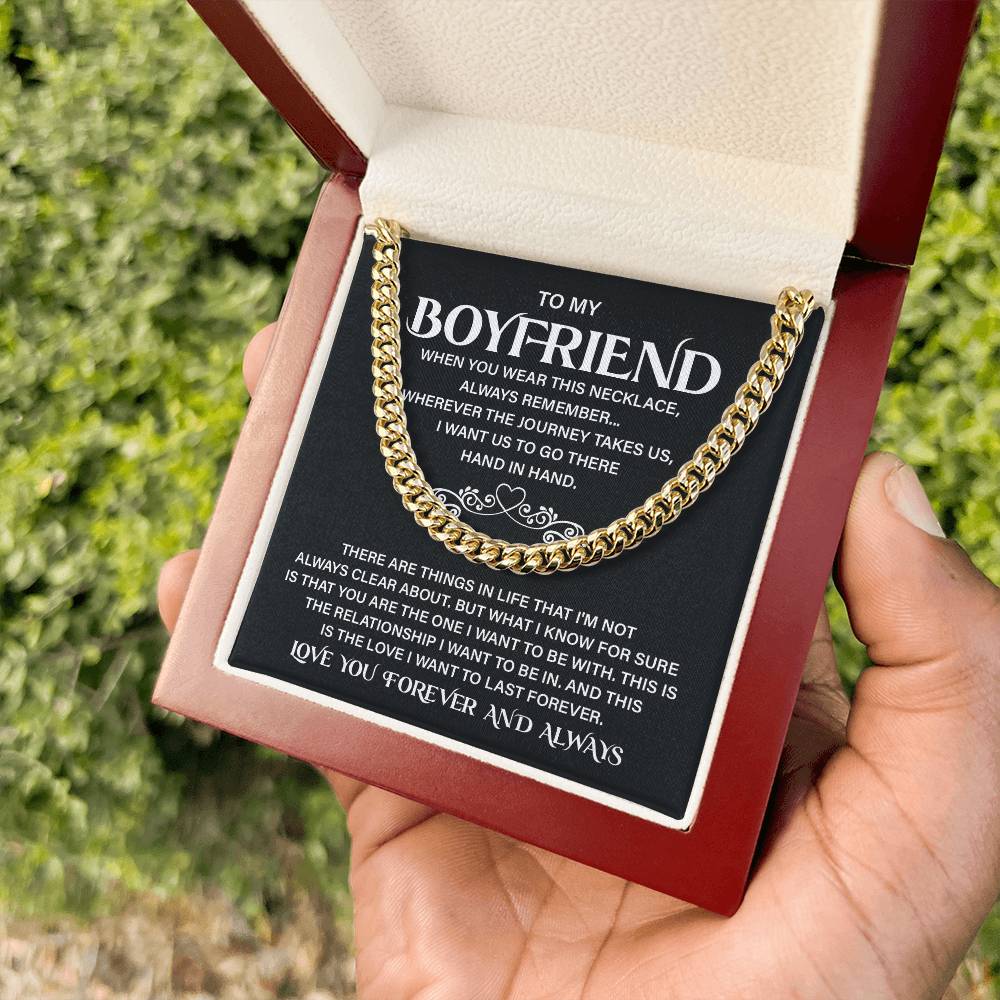 Boyfriend Cuban Chain Gift with Message Card
