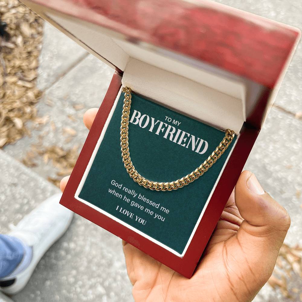 Boyfriend Gift from Girlfriend – Faith Message Chain Box