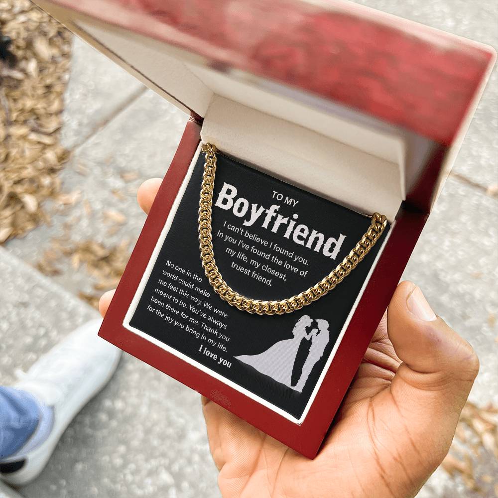 Boyfriend Cuban Necklace Gift – Meant to Be Card Box