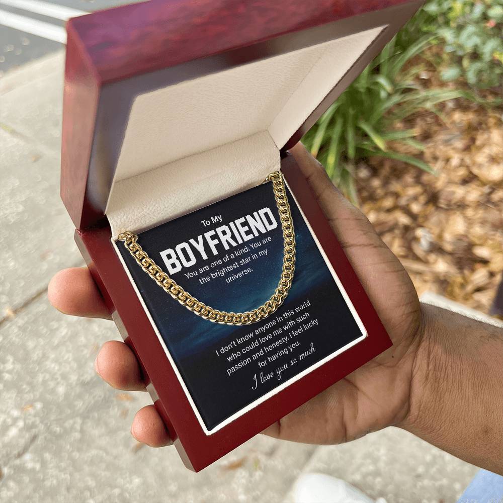 Boyfriend Gift Necklace for Him – with Message Card