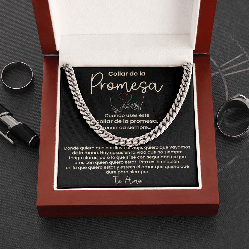 Collar de la Promesa - Regalo Romántico para Novio o Esposo, Perfecto para San Valentín, Aniversarios y Promesas de Amor Eterno