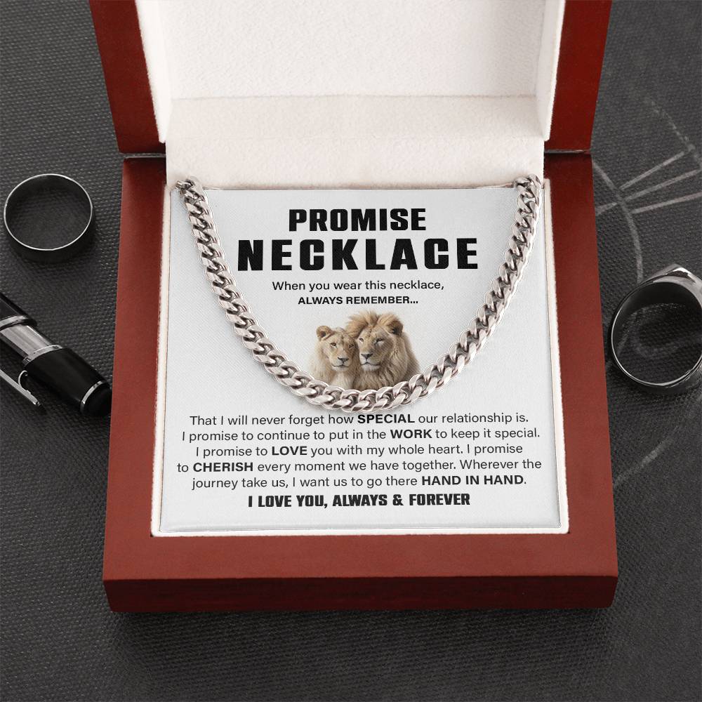 Lion Couple Promise Necklace – For Him.