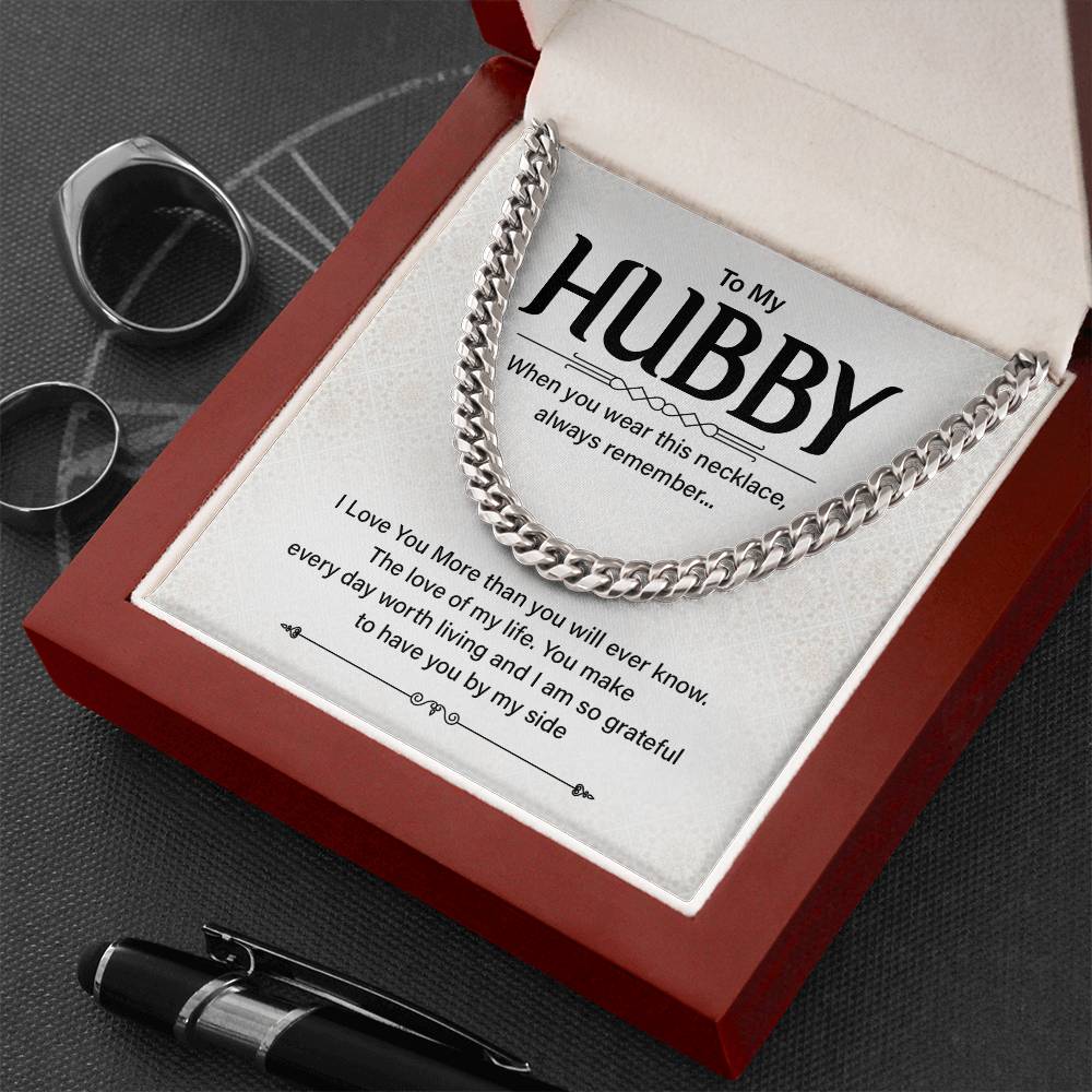 Husband Gift Necklace for Him – with Message Card