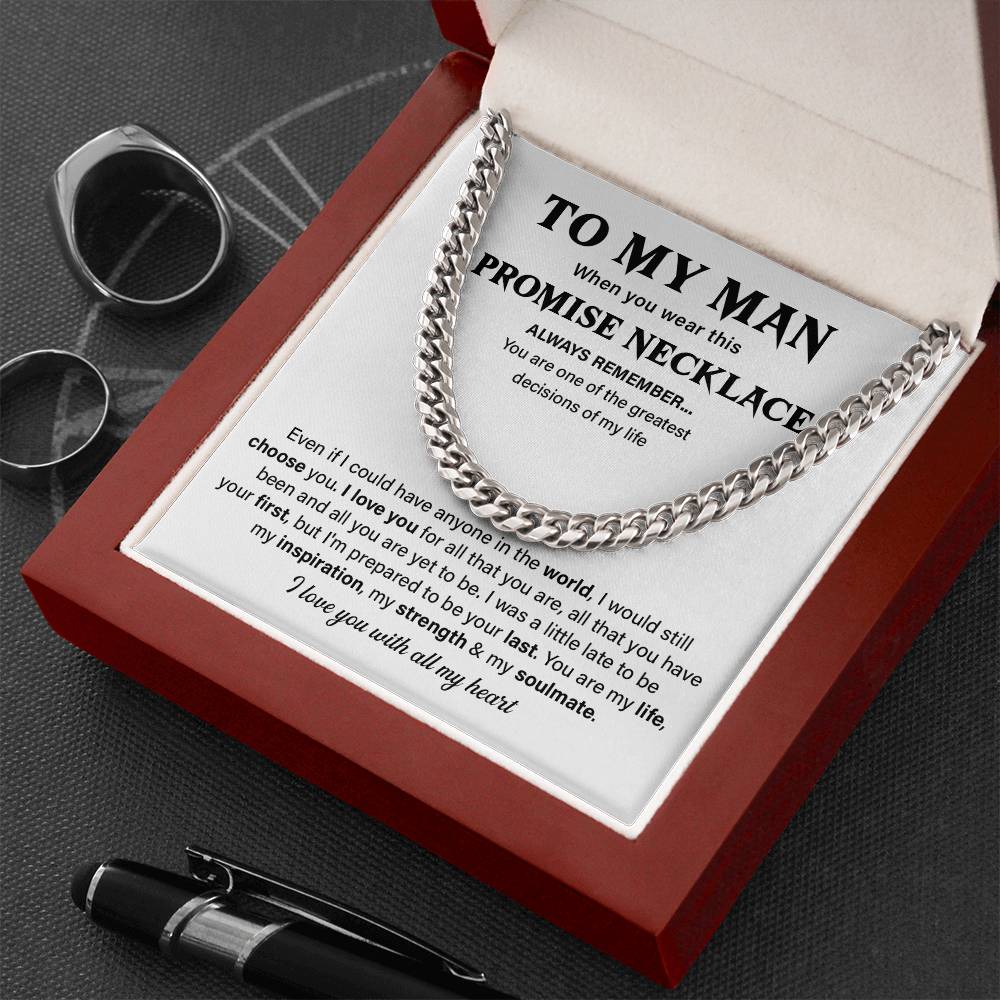 To My Man Promise Necklace – I Choose You Gift