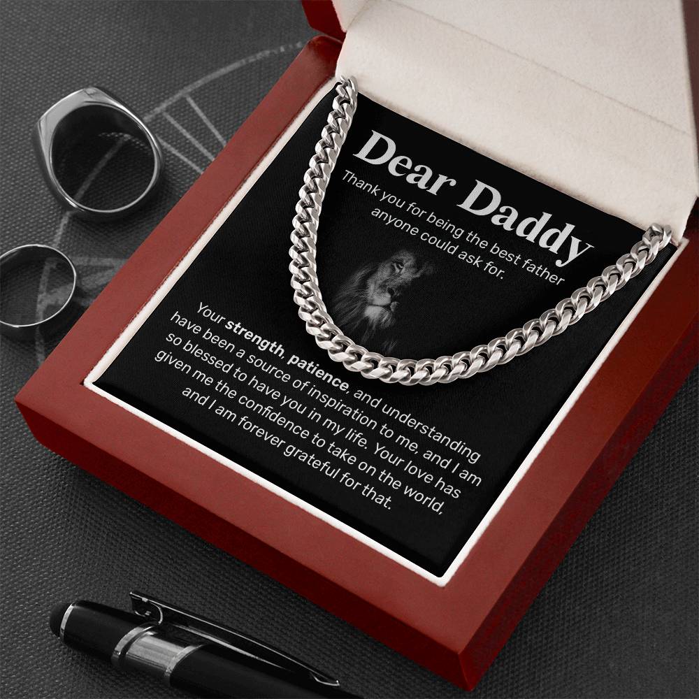 Necklace For Dad From Daughter With Message Card