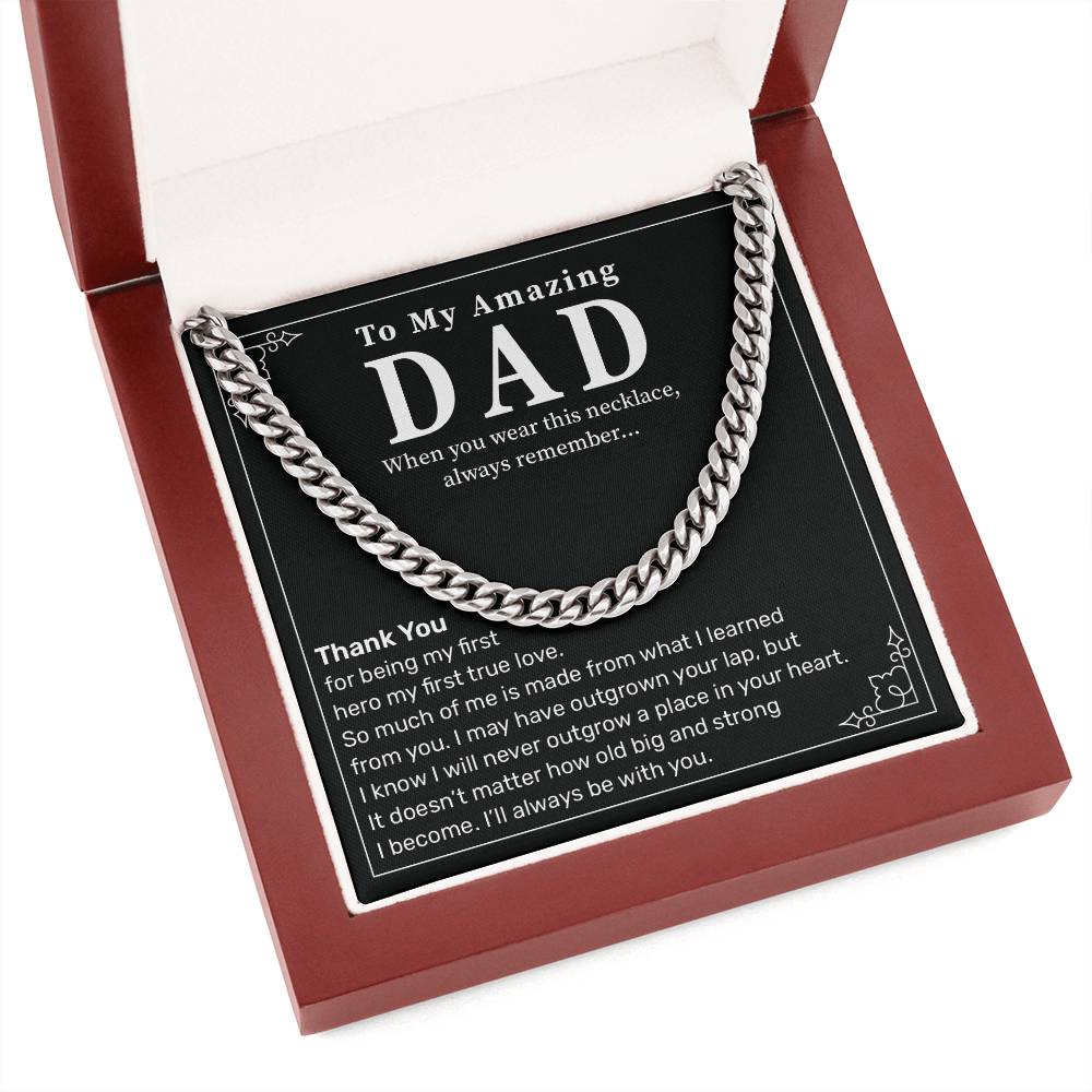 Dad Necklace Gift from Daughter with Emotional Message