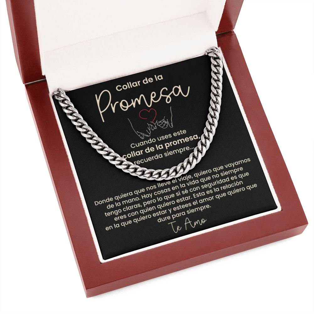 Collar de la Promesa - Regalo Romántico para Novio o Esposo, Perfecto para San Valentín, Aniversarios y Promesas de Amor Eterno