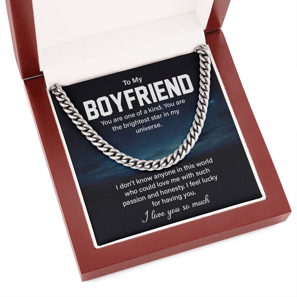 Boyfriend Gift Necklace for Him – with Message Card