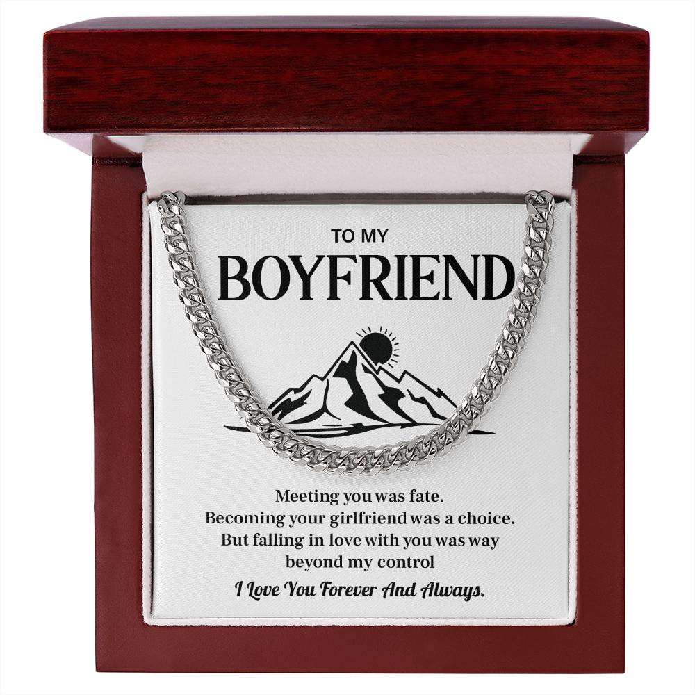 Boyfriend Chain Gift for Him with Message Card and Box