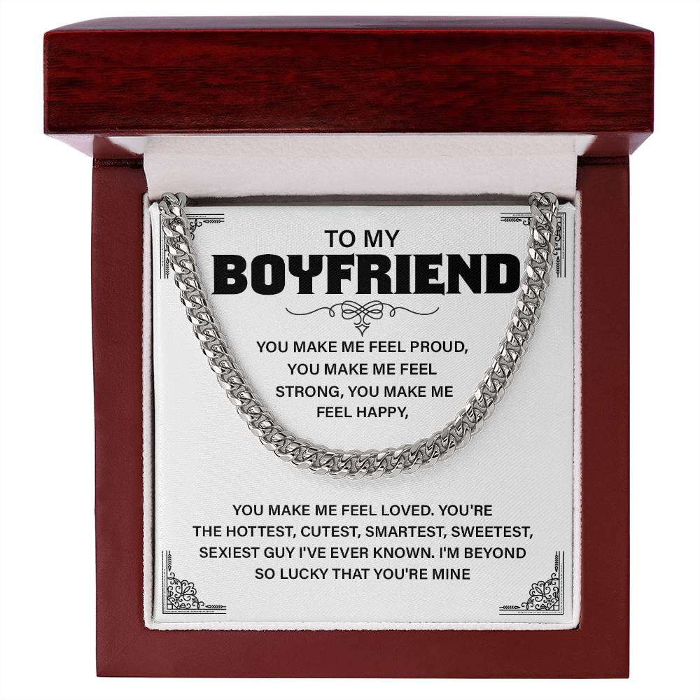 Cute Boyfriend Necklace Gift – Card & Gift Box
