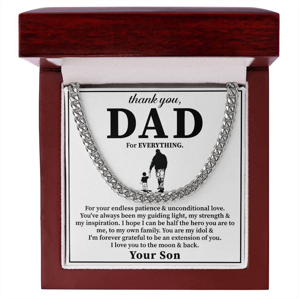 Thank You Gift for Dad from Son with Message Card