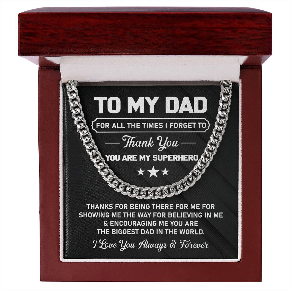 Dad Gift from Child with Superhero Keepsake Message