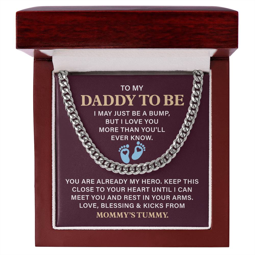 Daddy To Be Necklace Gift From Baby With Message Card